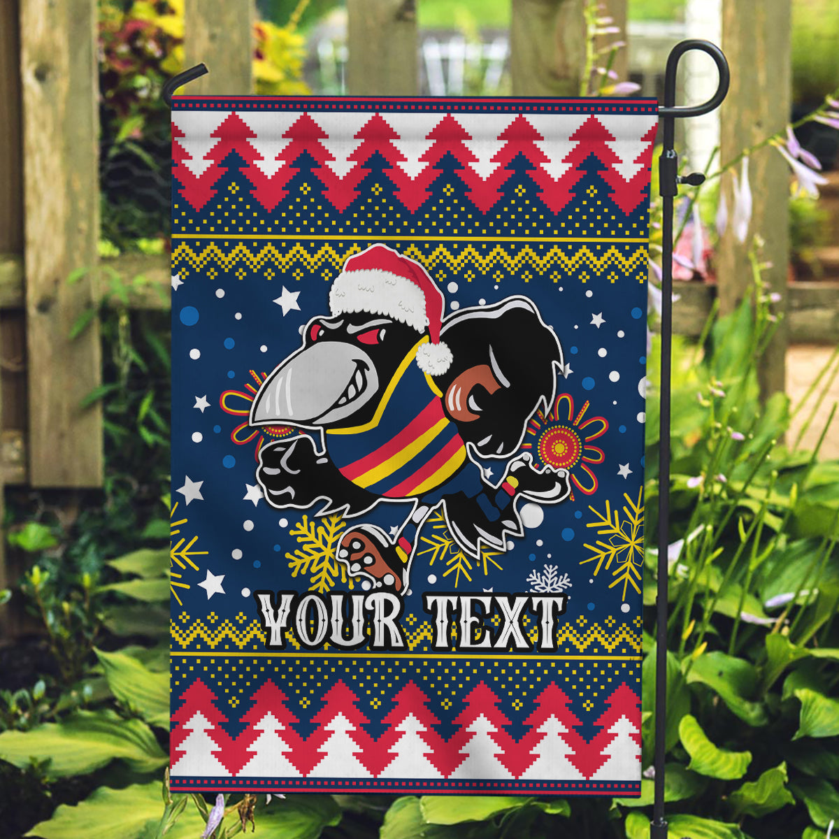 Custom Crows Football Garden Flag Christmas Vibe 2023 - Vibe Hoodie Shop