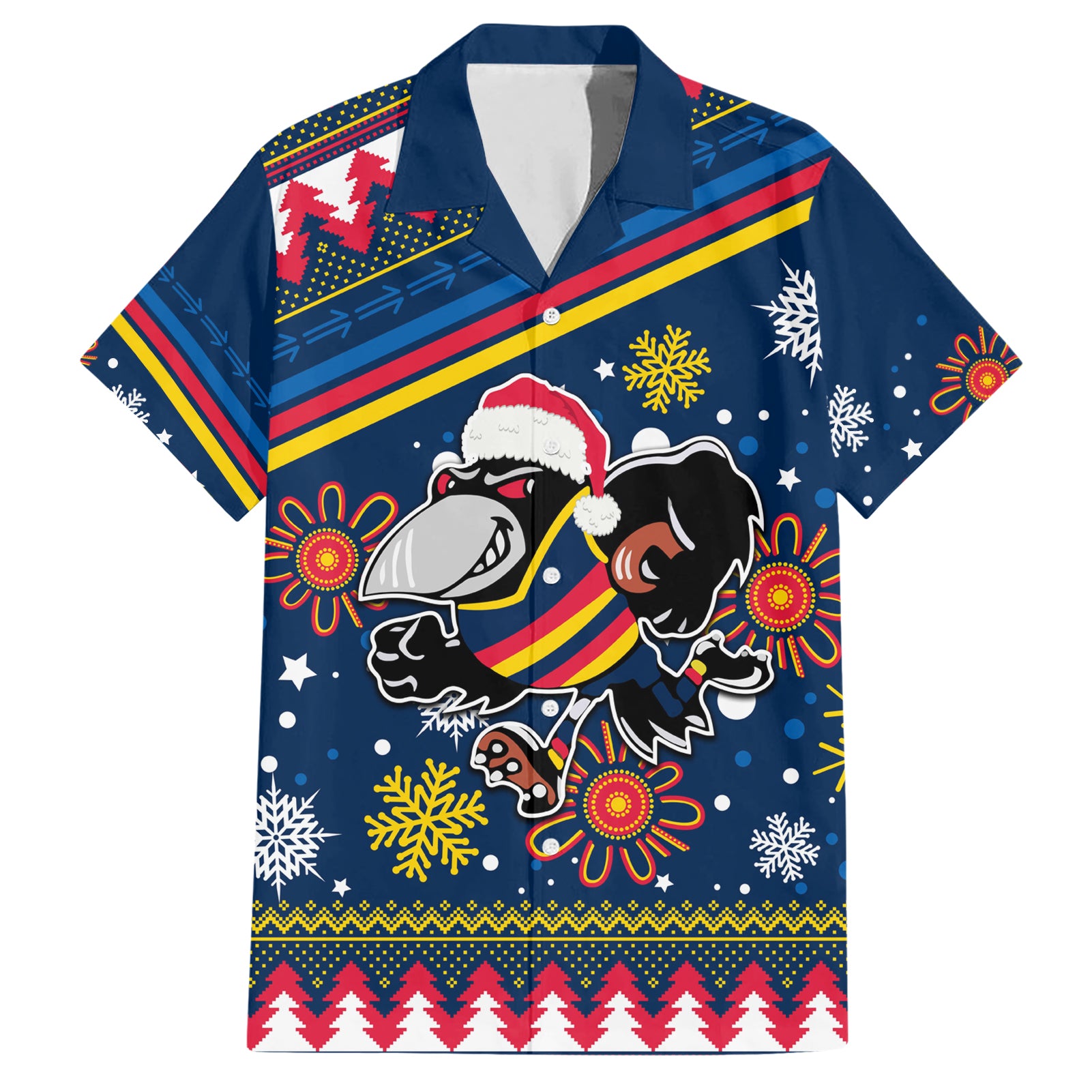 Custom Crows Football Hawaiian Shirt Christmas Vibe 2023 - Vibe Hoodie Shop