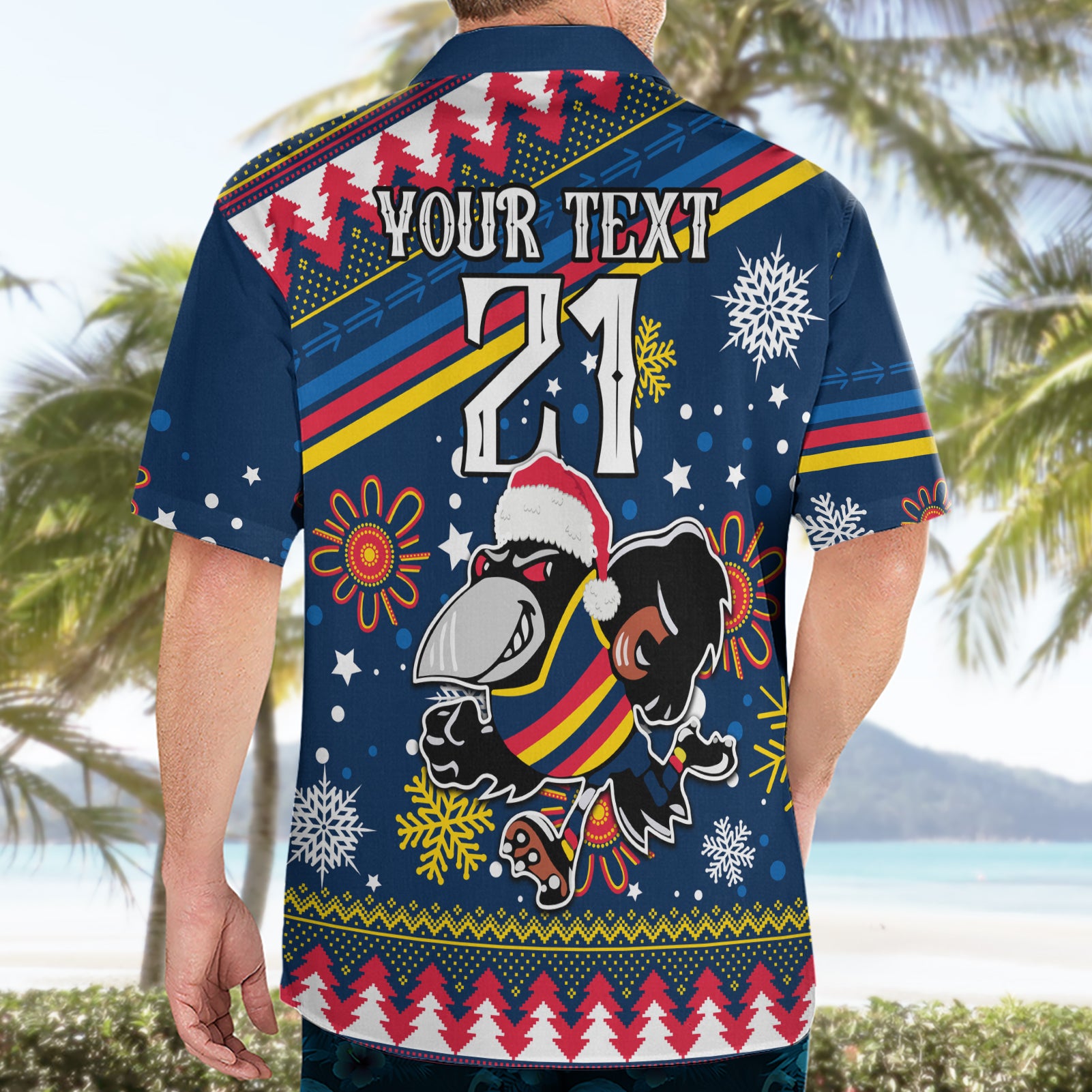 Custom Crows Football Hawaiian Shirt Christmas Vibe 2023 - Vibe Hoodie Shop