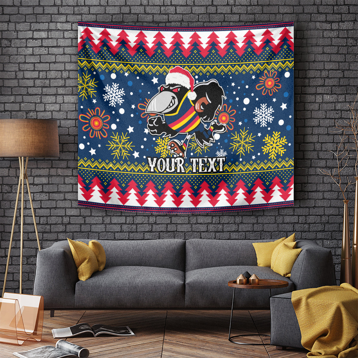 Custom Crows Football Tapestry Christmas Vibe 2023 - Vibe Hoodie Shop