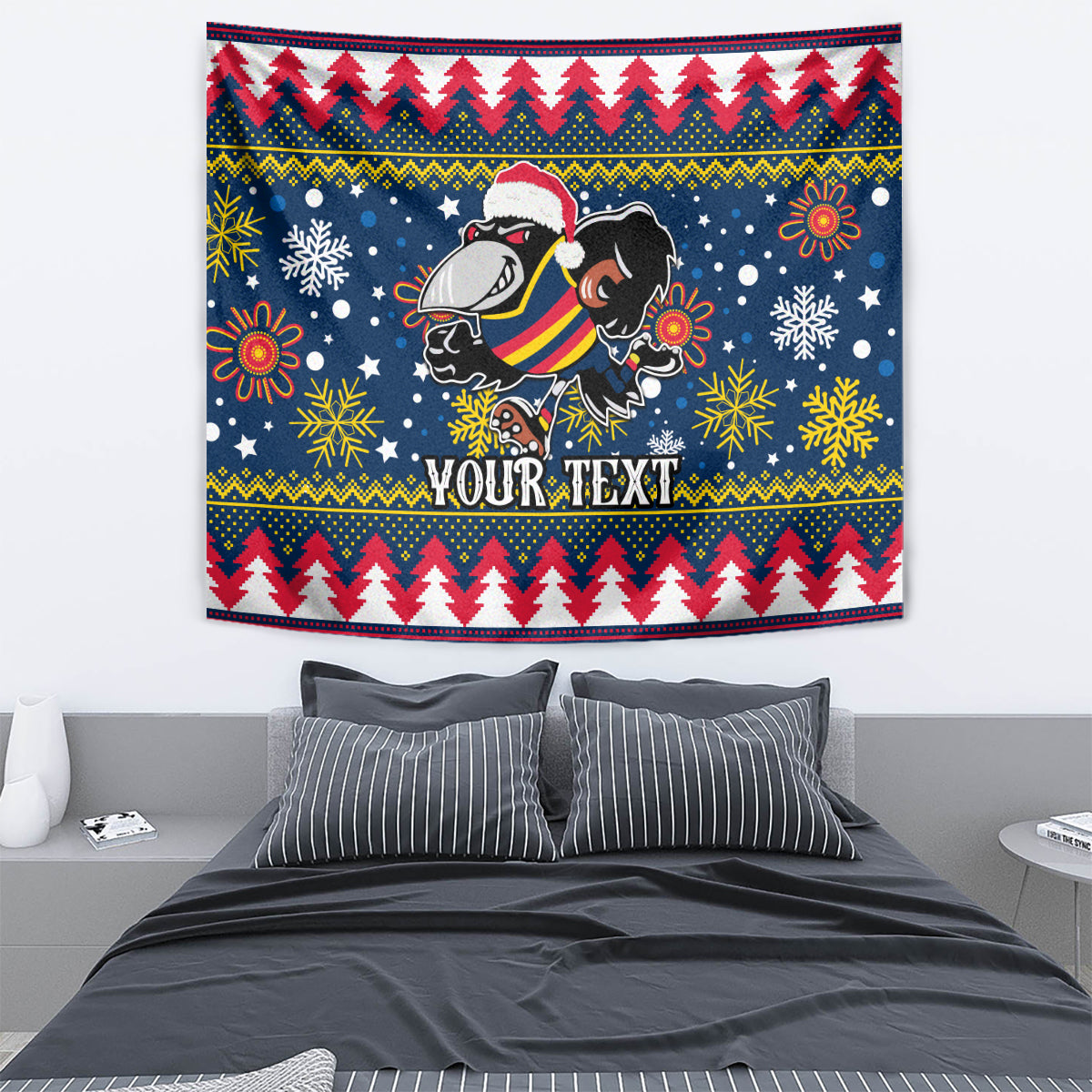 Custom Crows Football Tapestry Christmas Vibe 2023 - Vibe Hoodie Shop