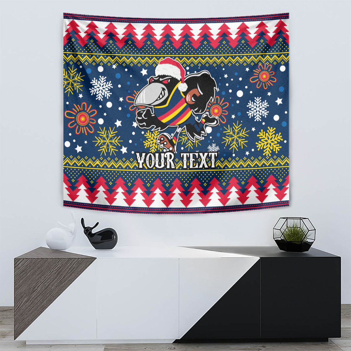 Custom Crows Football Tapestry Christmas Vibe 2023 - Vibe Hoodie Shop