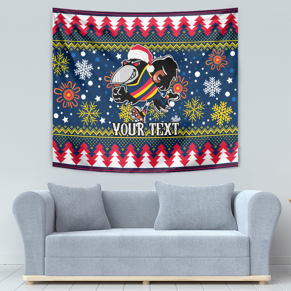 Custom Crows Football Tapestry Christmas Vibe 2023 - Vibe Hoodie Shop