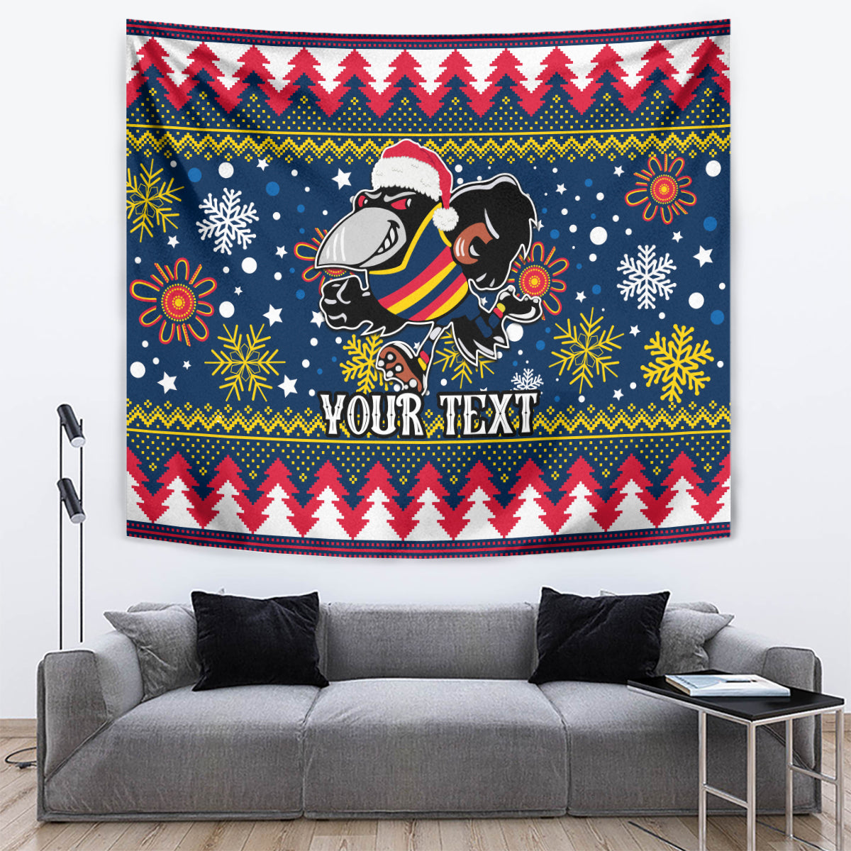 Custom Crows Football Tapestry Christmas Vibe 2023 - Vibe Hoodie Shop