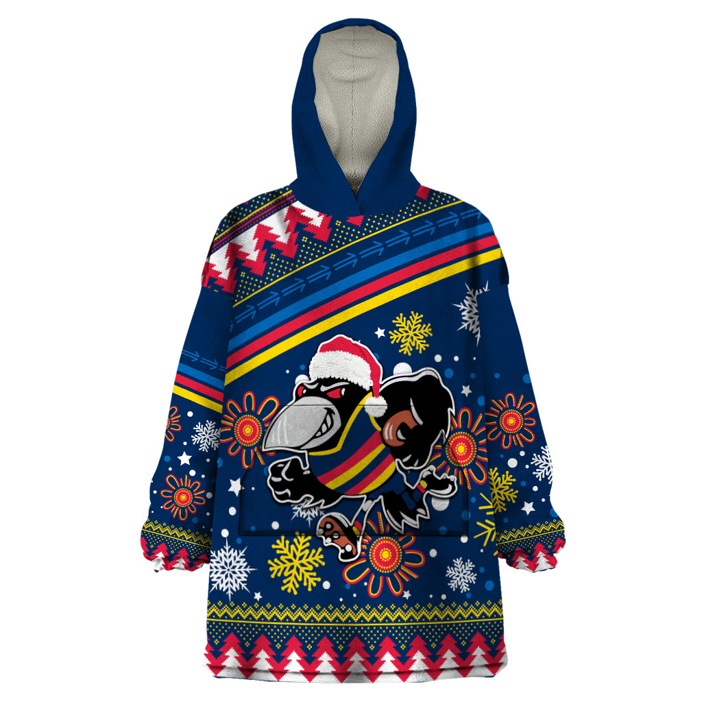 Custom Crows Football Wearable Blanket Hoodie Christmas Vibe 2023 - Vibe Hoodie Shop