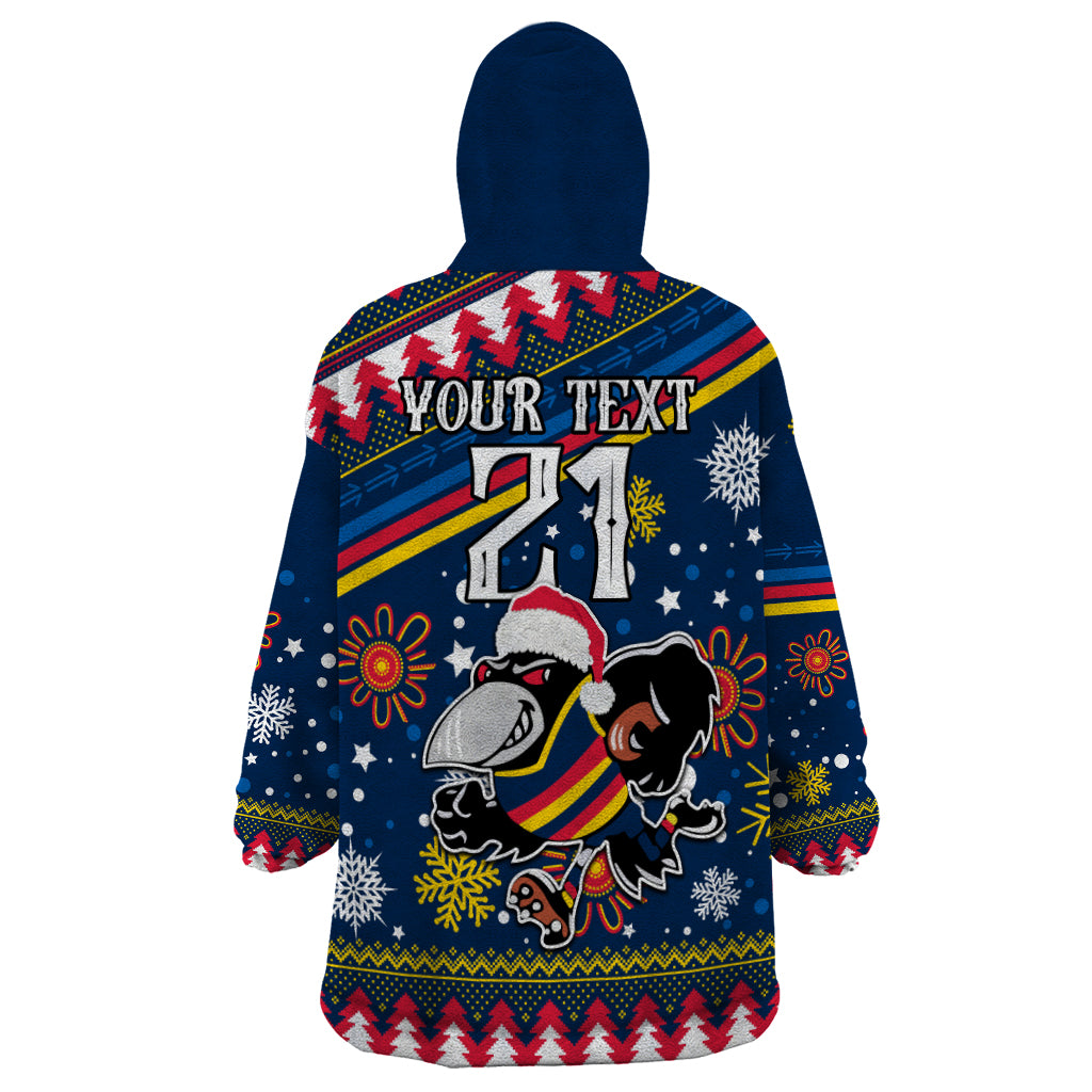 Custom Crows Football Wearable Blanket Hoodie Christmas Vibe 2023 - Vibe Hoodie Shop