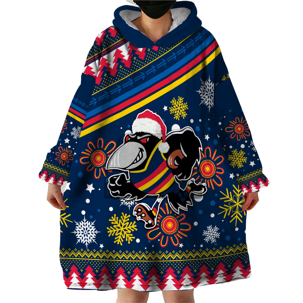 Custom Crows Football Wearable Blanket Hoodie Christmas Vibe 2023 - Vibe Hoodie Shop