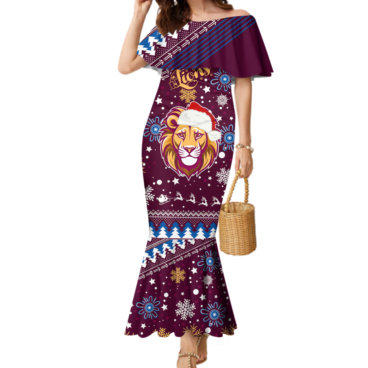 custom-lions-football-family-matching-mermaid-dress-and-hawaiian-shirt-christmas-vibe-2023