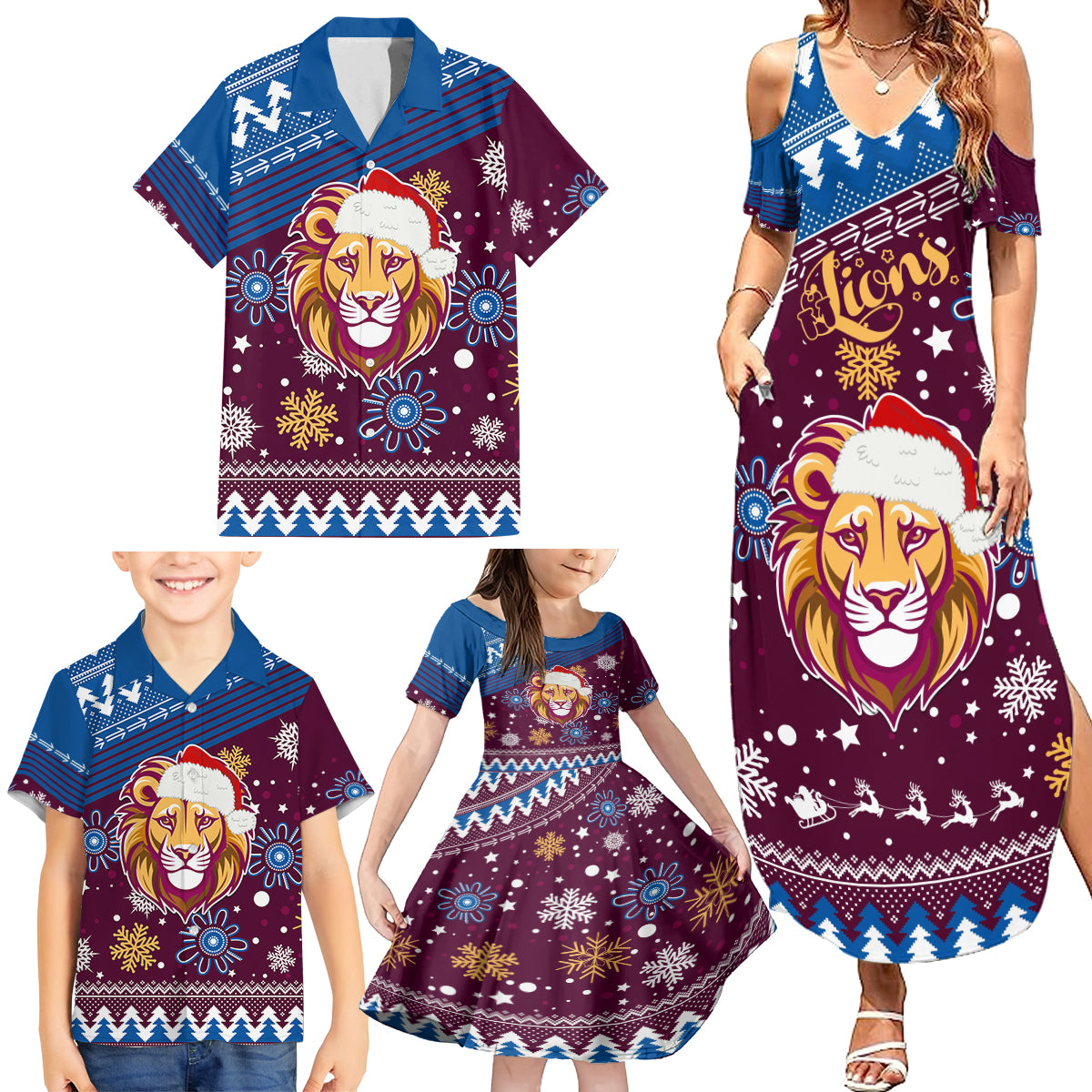 custom-lions-football-family-matching-summer-maxi-dress-and-hawaiian-shirt-christmas-vibe-2023