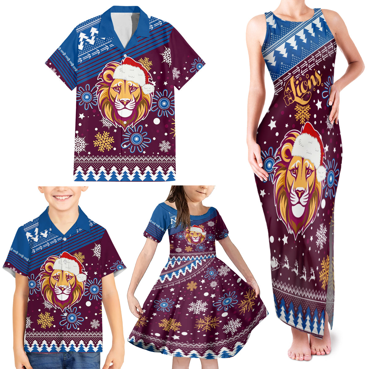 custom-lions-football-family-matching-tank-maxi-dress-and-hawaiian-shirt-christmas-vibe-2023