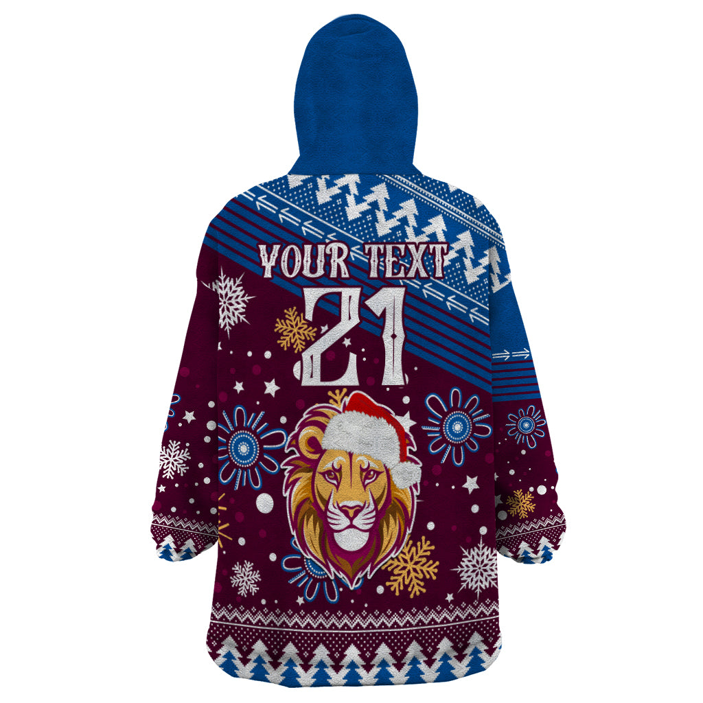 Custom Lions Football Wearable Blanket Hoodie Christmas Vibe 2023 - Vibe Hoodie Shop