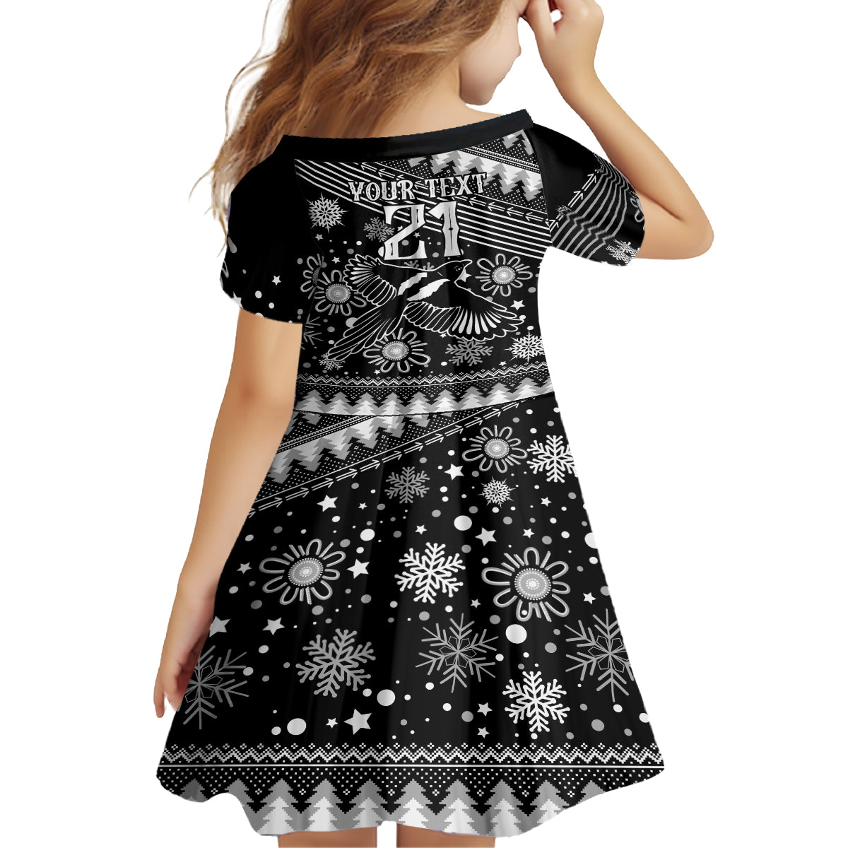 custom-magpies-football-family-matching-long-sleeve-bodycon-dress-and-hawaiian-shirt-christmas-vibe-2023