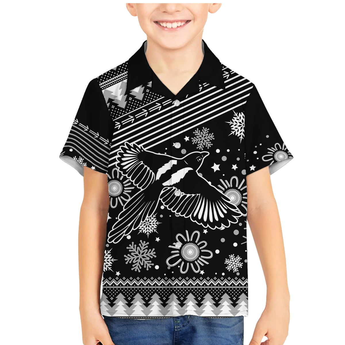 custom-magpies-football-family-matching-mermaid-dress-and-hawaiian-shirt-christmas-vibe-2023