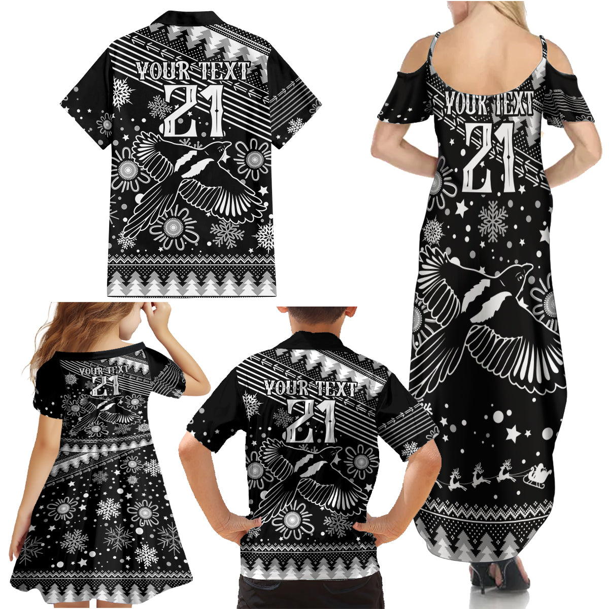 custom-magpies-football-family-matching-summer-maxi-dress-and-hawaiian-shirt-christmas-vibe-2023