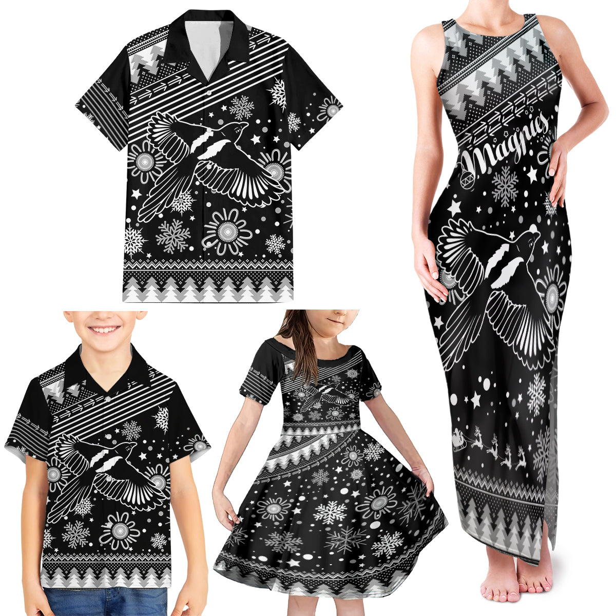 custom-magpies-football-family-matching-tank-maxi-dress-and-hawaiian-shirt-christmas-vibe-2023