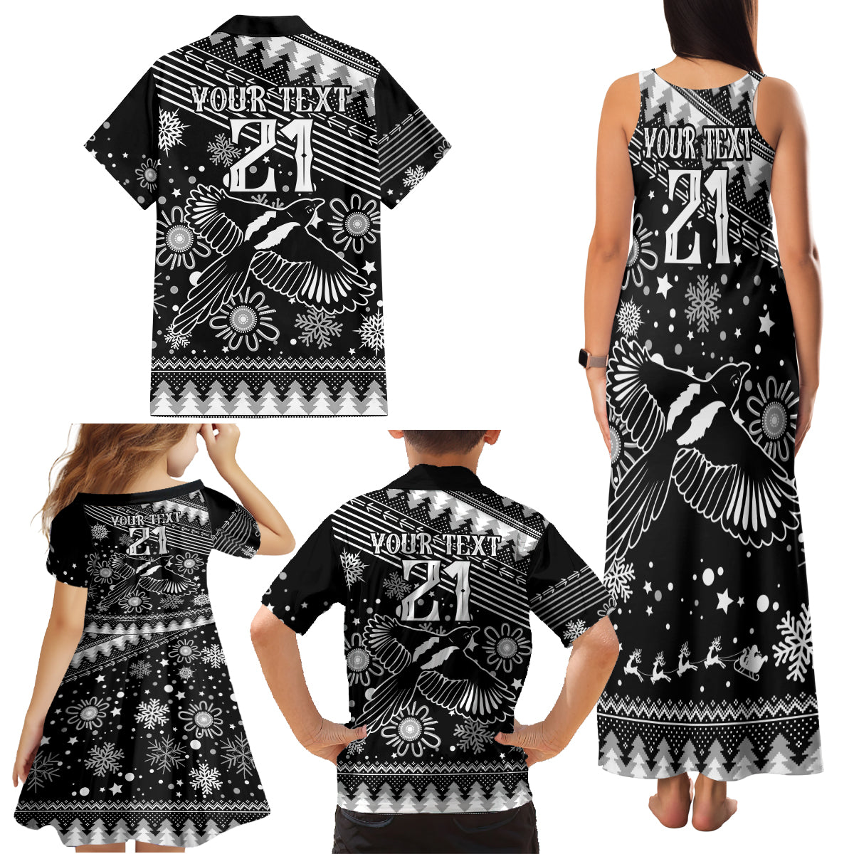 custom-magpies-football-family-matching-tank-maxi-dress-and-hawaiian-shirt-christmas-vibe-2023