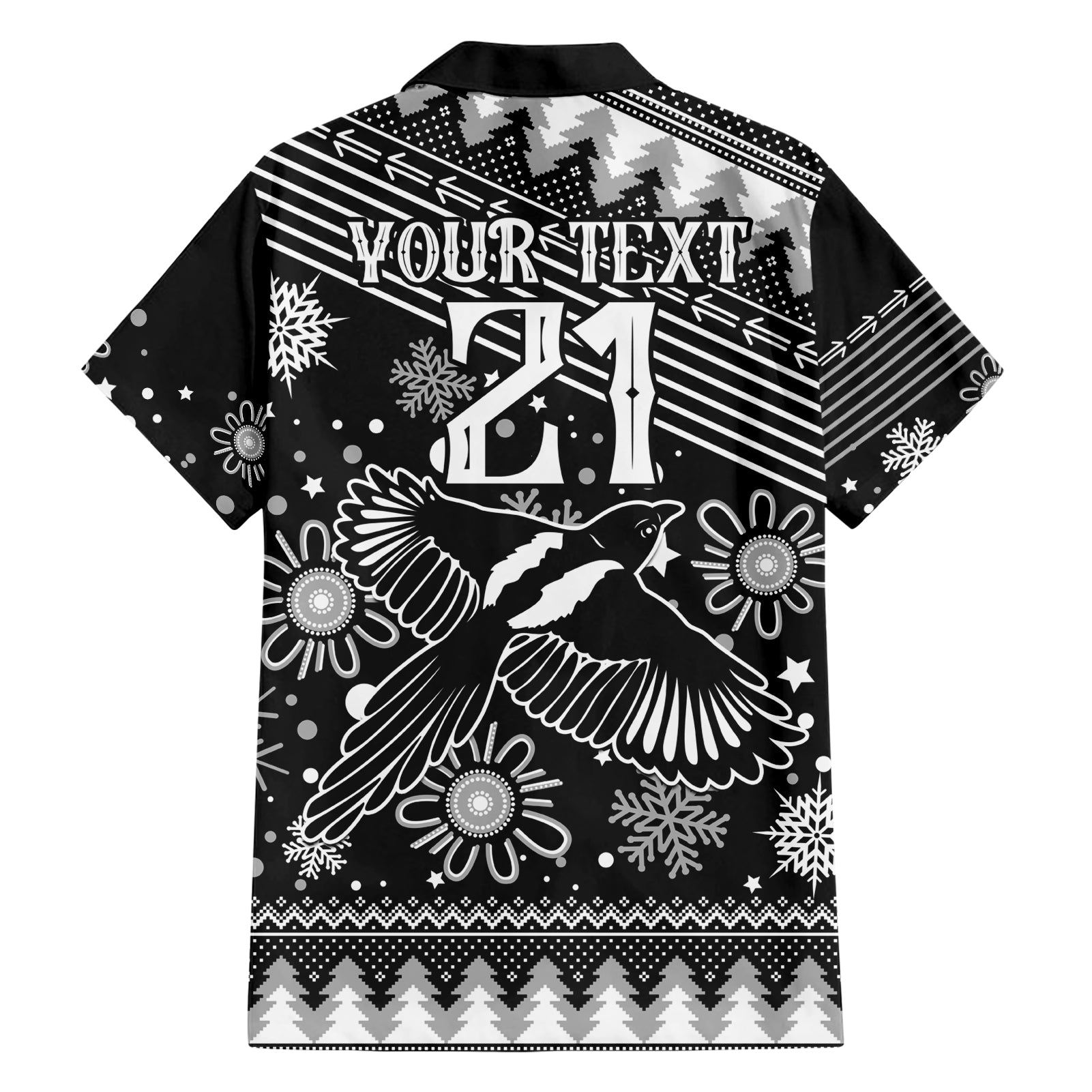 Custom Magpies Football Hawaiian Shirt Christmas Vibe 2023 - Vibe Hoodie Shop