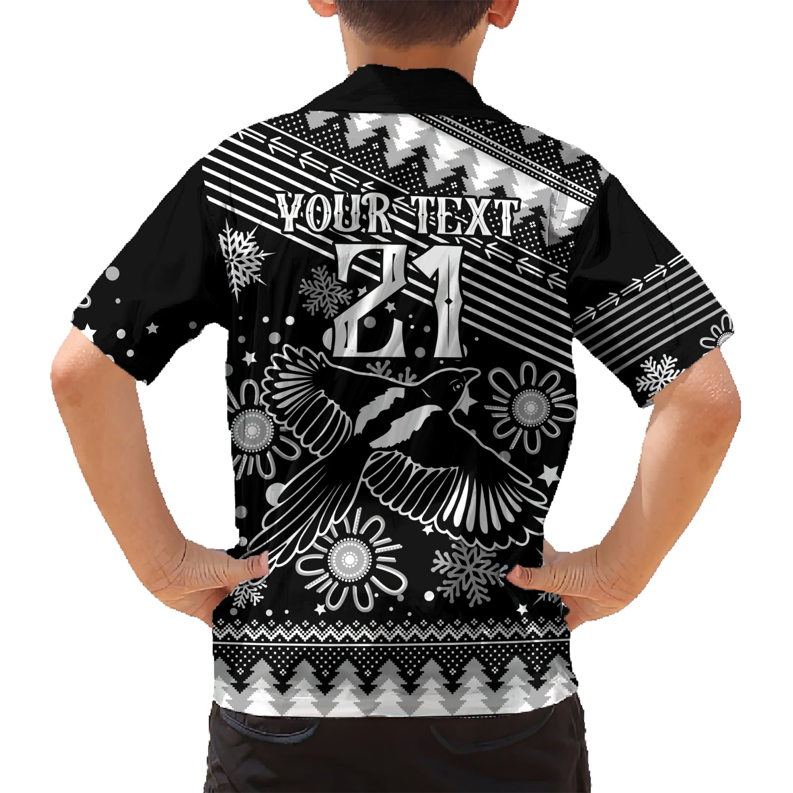Custom Magpies Football Hawaiian Shirt Christmas Vibe 2023 - Vibe Hoodie Shop