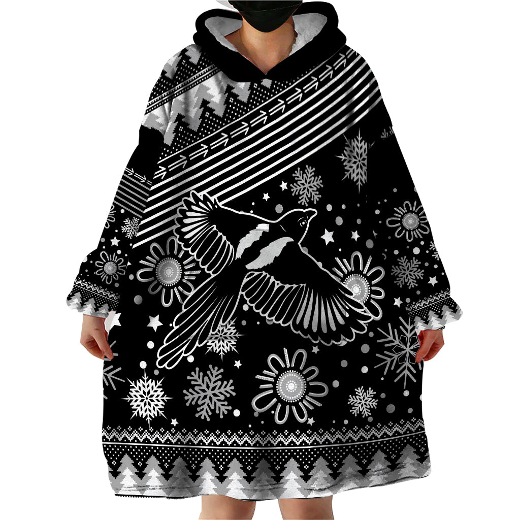 Custom Magpies Football Wearable Blanket Hoodie Christmas Vibe 2023 - Vibe Hoodie Shop