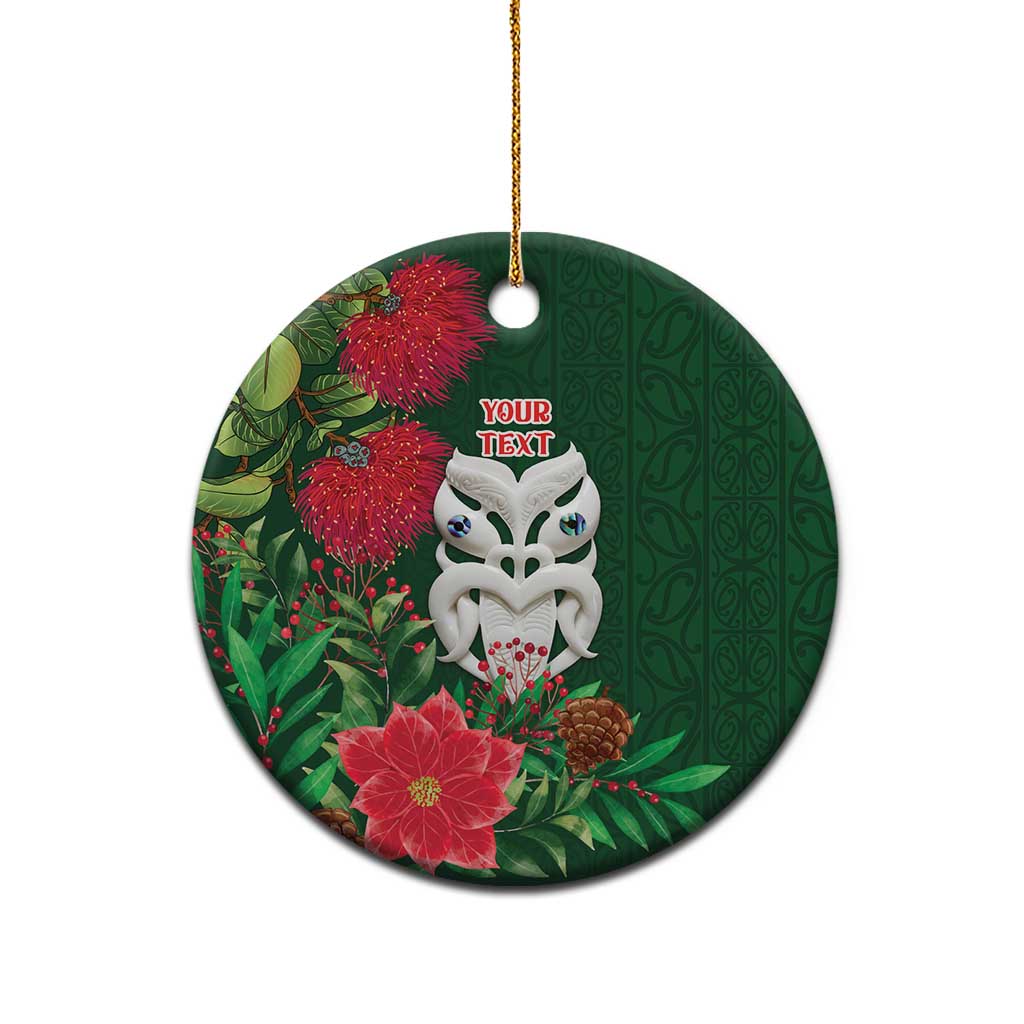 Maori Wheku Meri Kirihimete Personalised Ceramic Ornament All Green Indigenous Maori Motif - Vibe Hoodie
