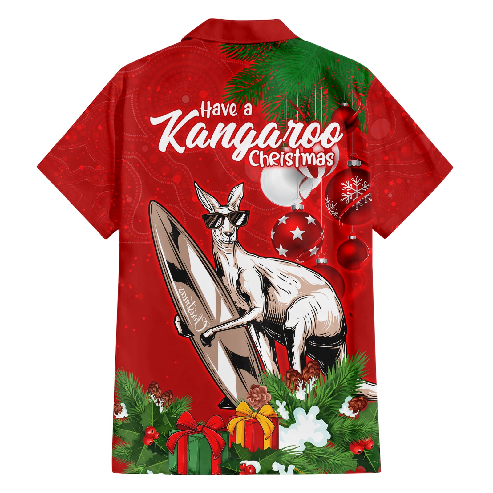 Kangaroo Lover Hawaiian Shirt Australia Merry Christmas Aboriginal - Vibe Hoodie Shop