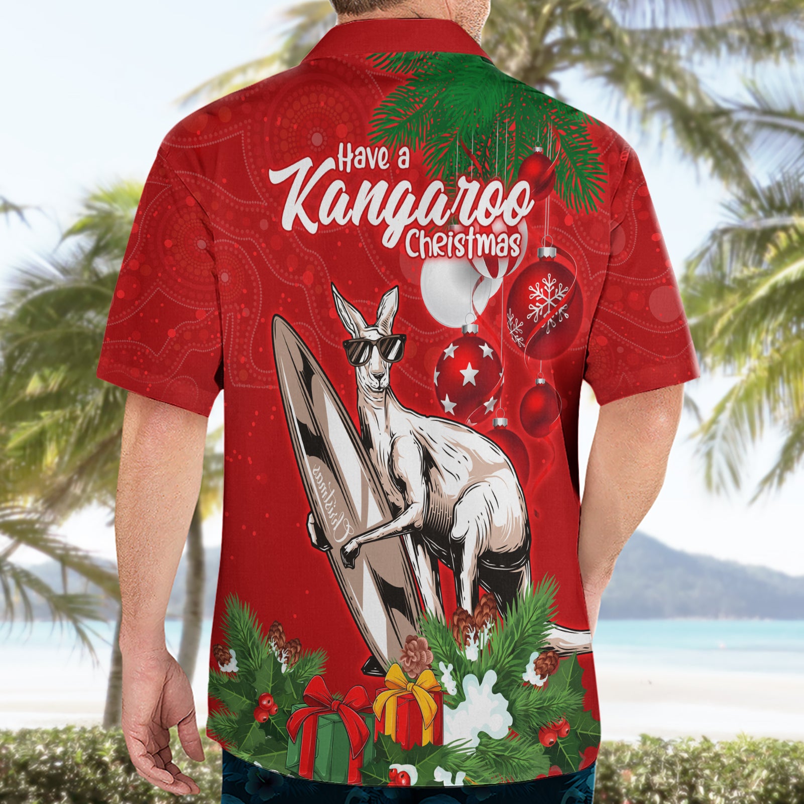 Kangaroo Lover Hawaiian Shirt Australia Merry Christmas Aboriginal - Vibe Hoodie Shop