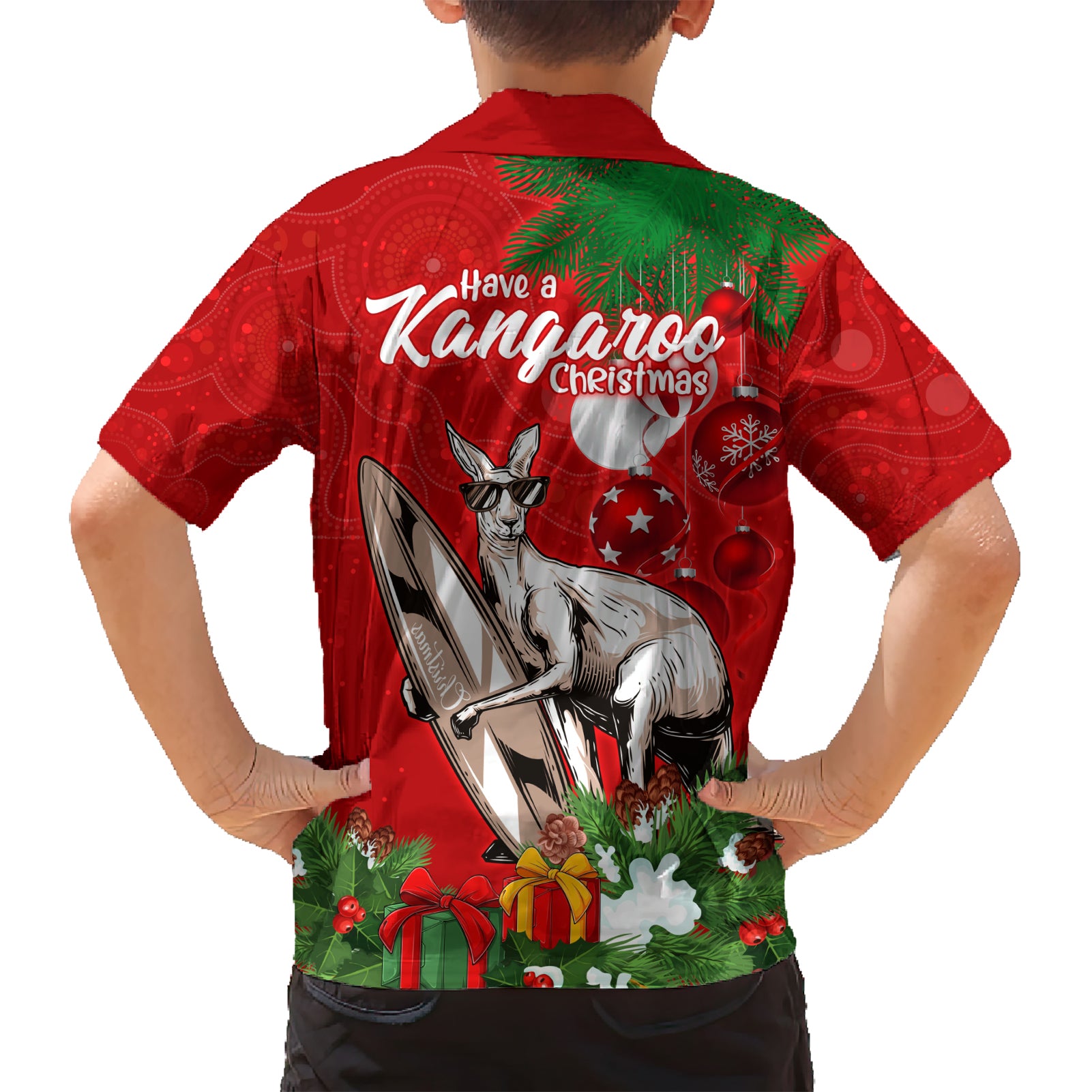 Kangaroo Lover Hawaiian Shirt Australia Merry Christmas Aboriginal - Vibe Hoodie Shop