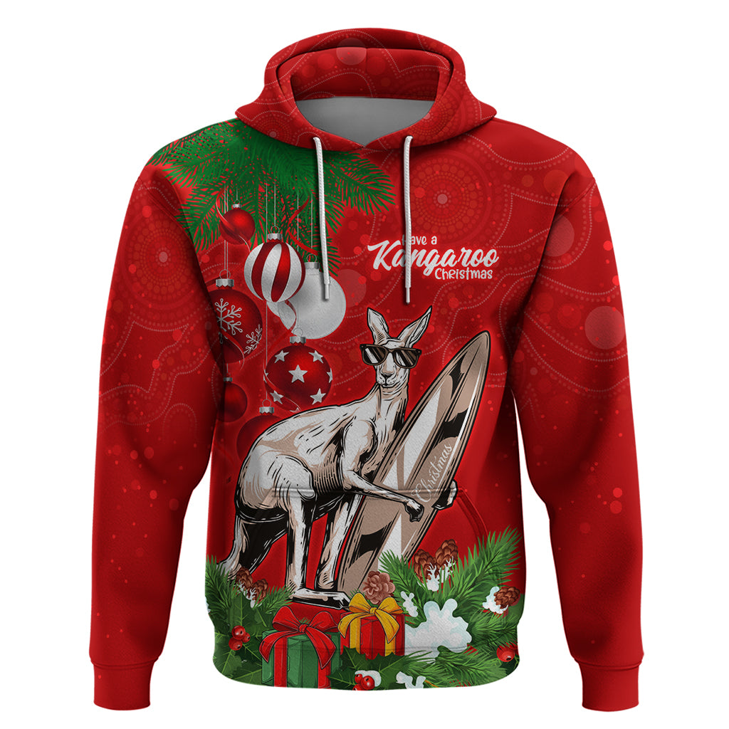 Kangaroo Lover Hoodie Australia Merry Christmas Aboriginal LT9 - Vibe Hoodie Shop