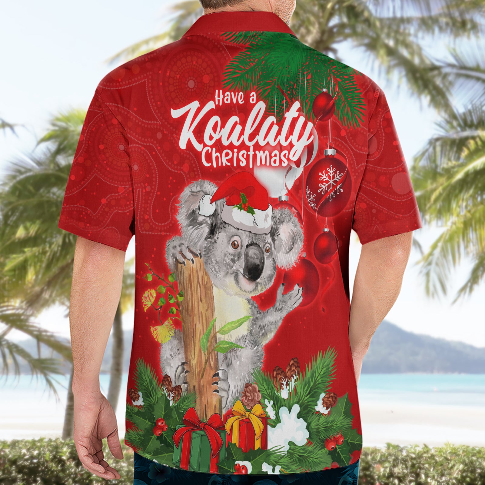 Koala Lover Hawaiian Shirt Australia Merry Christmas Aboriginal - Vibe Hoodie Shop