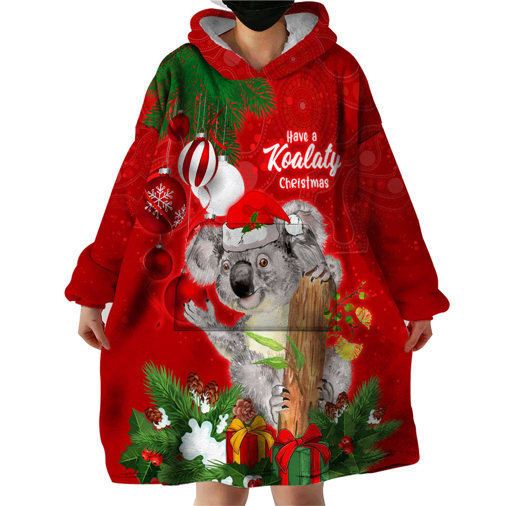 Koala Lover Wearable Blanket Hoodie Australia Merry Christmas Aboriginal - Vibe Hoodie Shop