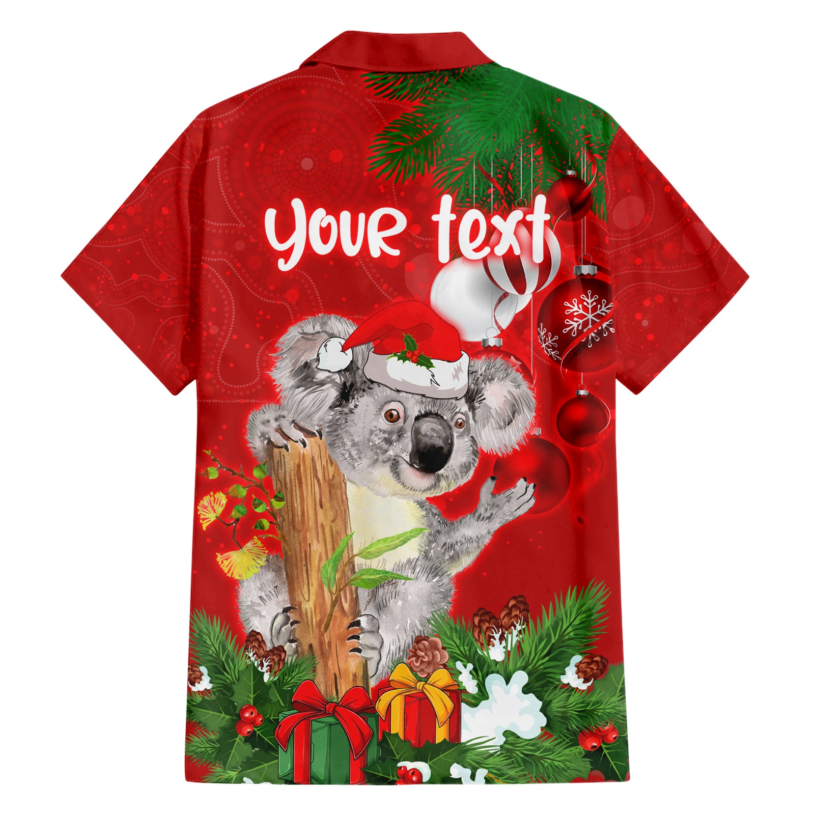 Personalised Koala Lover Hawaiian Shirt Australia Koalaty Merry Christmas Aboriginal - Vibe Hoodie Shop