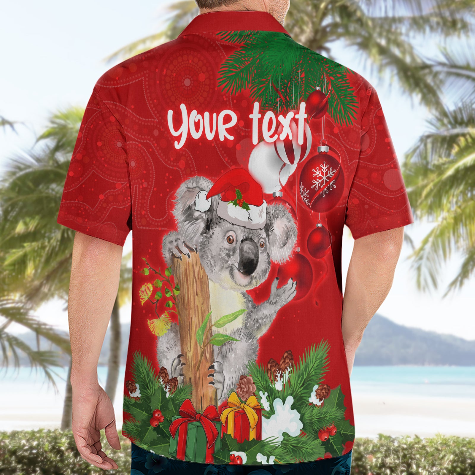 Personalised Koala Lover Hawaiian Shirt Australia Koalaty Merry Christmas Aboriginal - Vibe Hoodie Shop