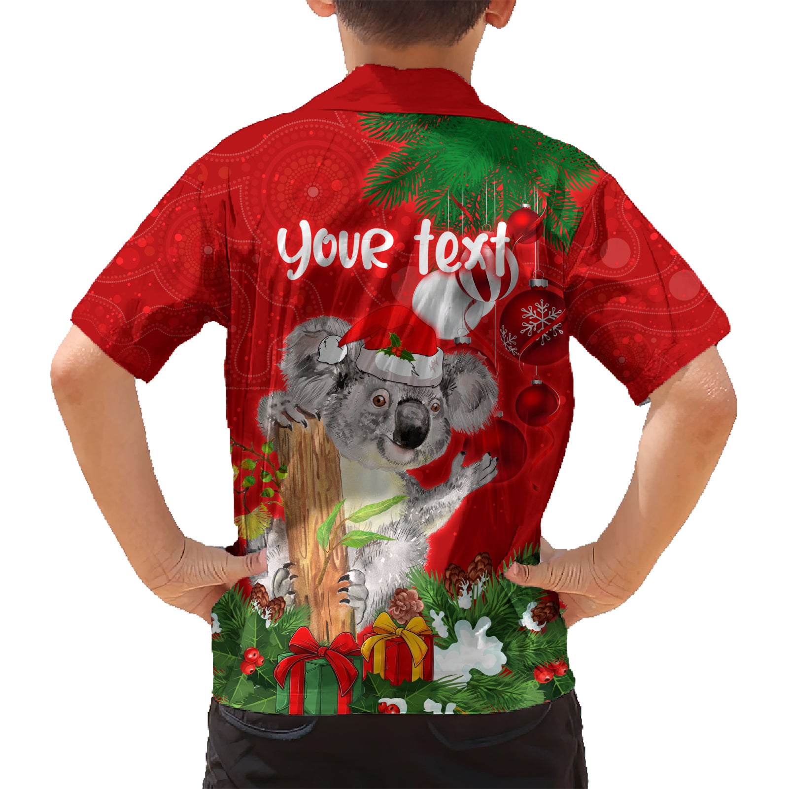 Personalised Koala Lover Hawaiian Shirt Australia Koalaty Merry Christmas Aboriginal - Vibe Hoodie Shop