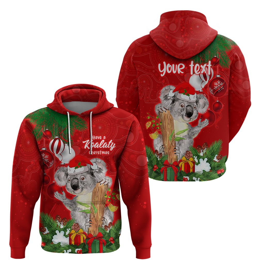 Personalised Koala Lover Hoodie Australia Koalaty Merry Christmas Aboriginal LT9 - Vibe Hoodie Shop