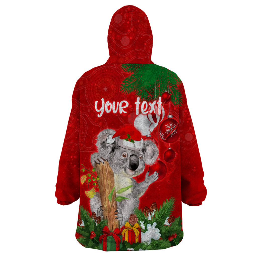 Personalised Koala Lover Wearable Blanket Hoodie Australia Koalaty Merry Christmas Aboriginal - Vibe Hoodie Shop