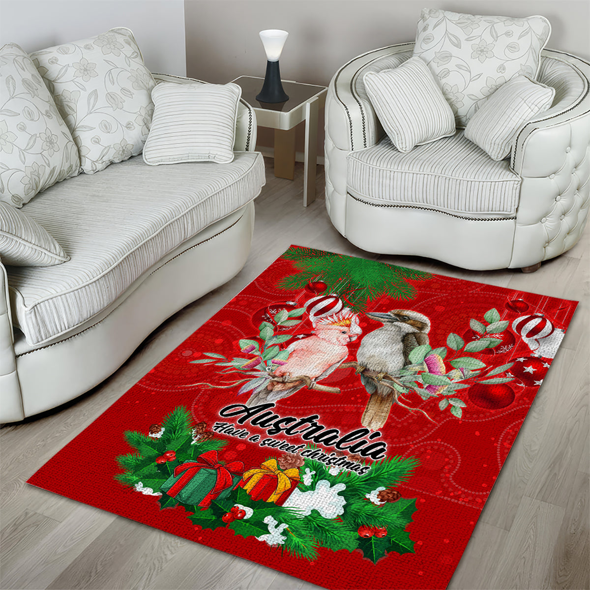 Kookaburra Lover Area Rug Australia Koalaty Merry Christmas Aboriginal - Vibe Hoodie Shop