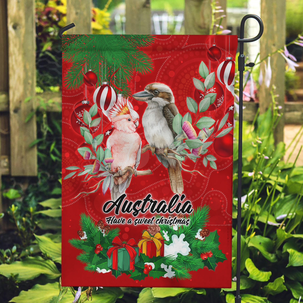 Kookaburra Lover Garden Flag Australia Koalaty Merry Christmas Aboriginal - Vibe Hoodie Shop