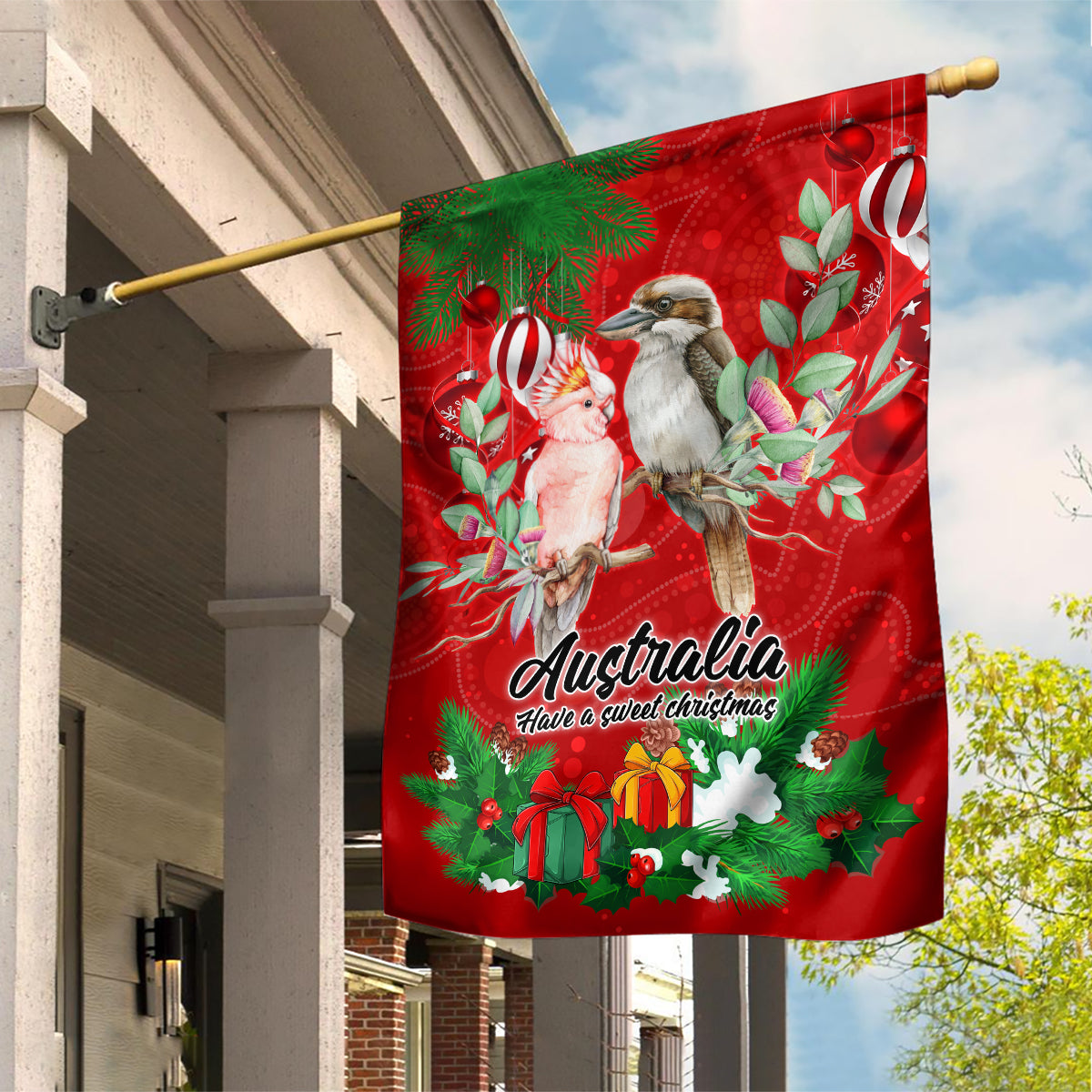 Kookaburra Lover Garden Flag Australia Koalaty Merry Christmas Aboriginal - Vibe Hoodie Shop