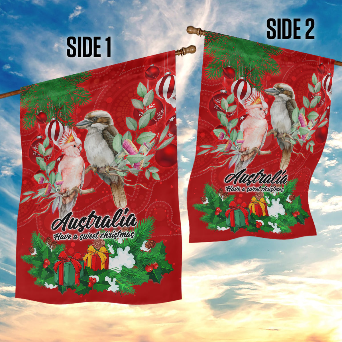 Kookaburra Lover Garden Flag Australia Koalaty Merry Christmas Aboriginal - Vibe Hoodie Shop