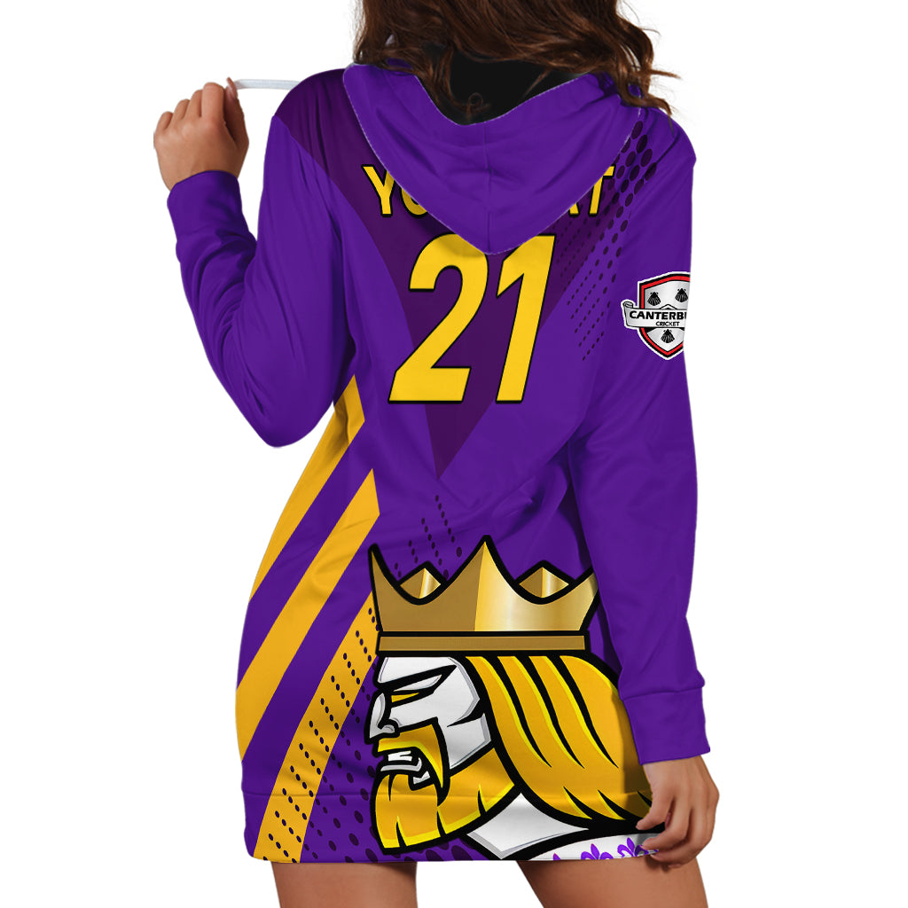 (Custom Text And Number) New Zealand Canterbury Cricket Hoodie Dress Be Proud Kings - Vibe Hoodie Shop