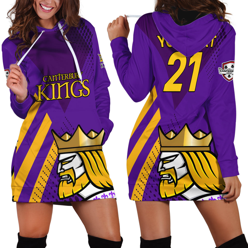 (Custom Text And Number) New Zealand Canterbury Cricket Hoodie Dress Be Proud Kings - Vibe Hoodie Shop