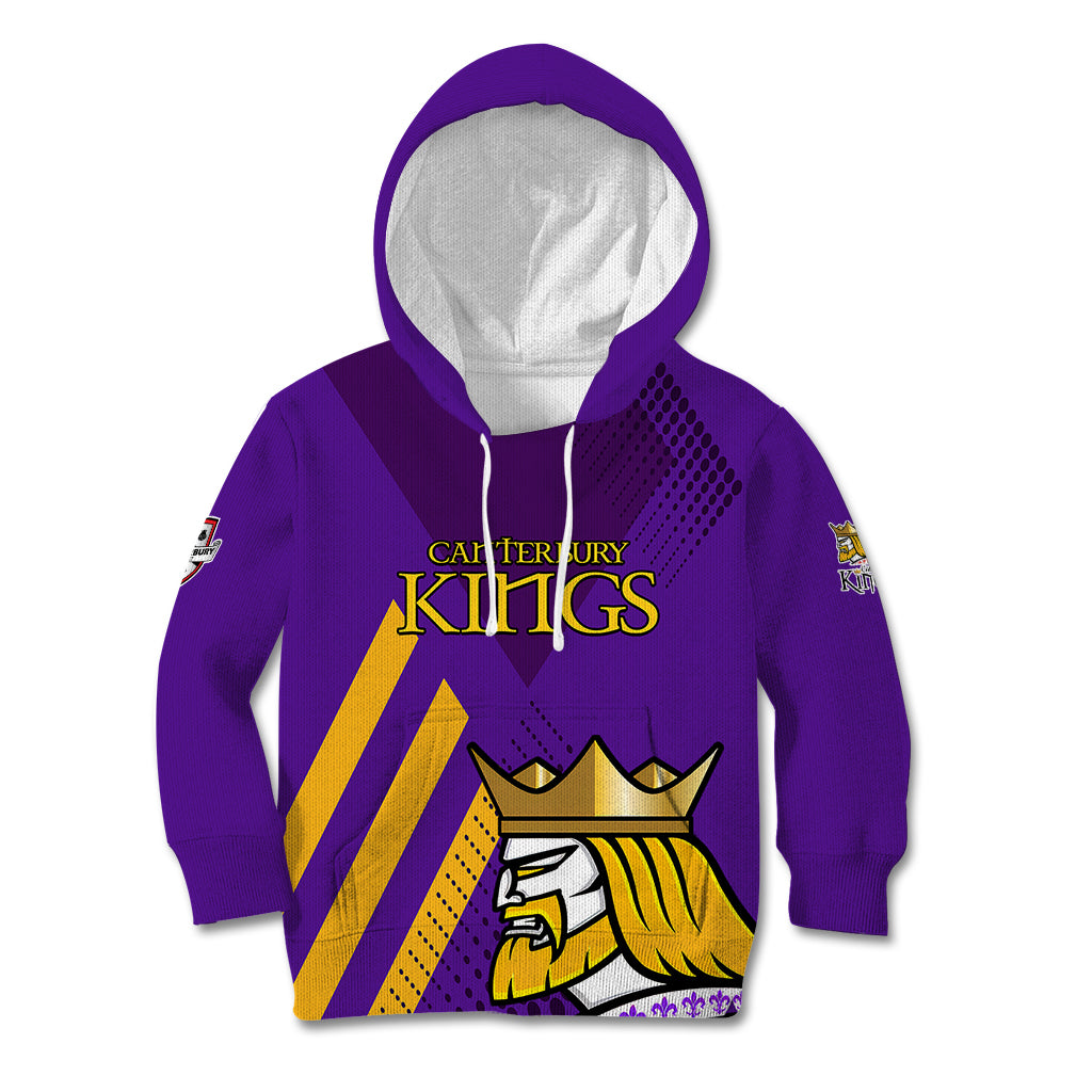 (Custom Text And Number) New Zealand Canterbury Cricket Kid Hoodie Be Proud Kings - Vibe Hoodie Shop