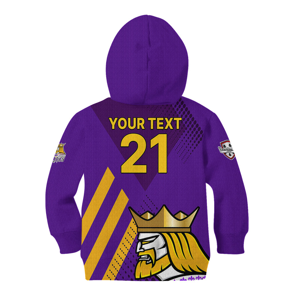 (Custom Text And Number) New Zealand Canterbury Cricket Kid Hoodie Be Proud Kings - Vibe Hoodie Shop