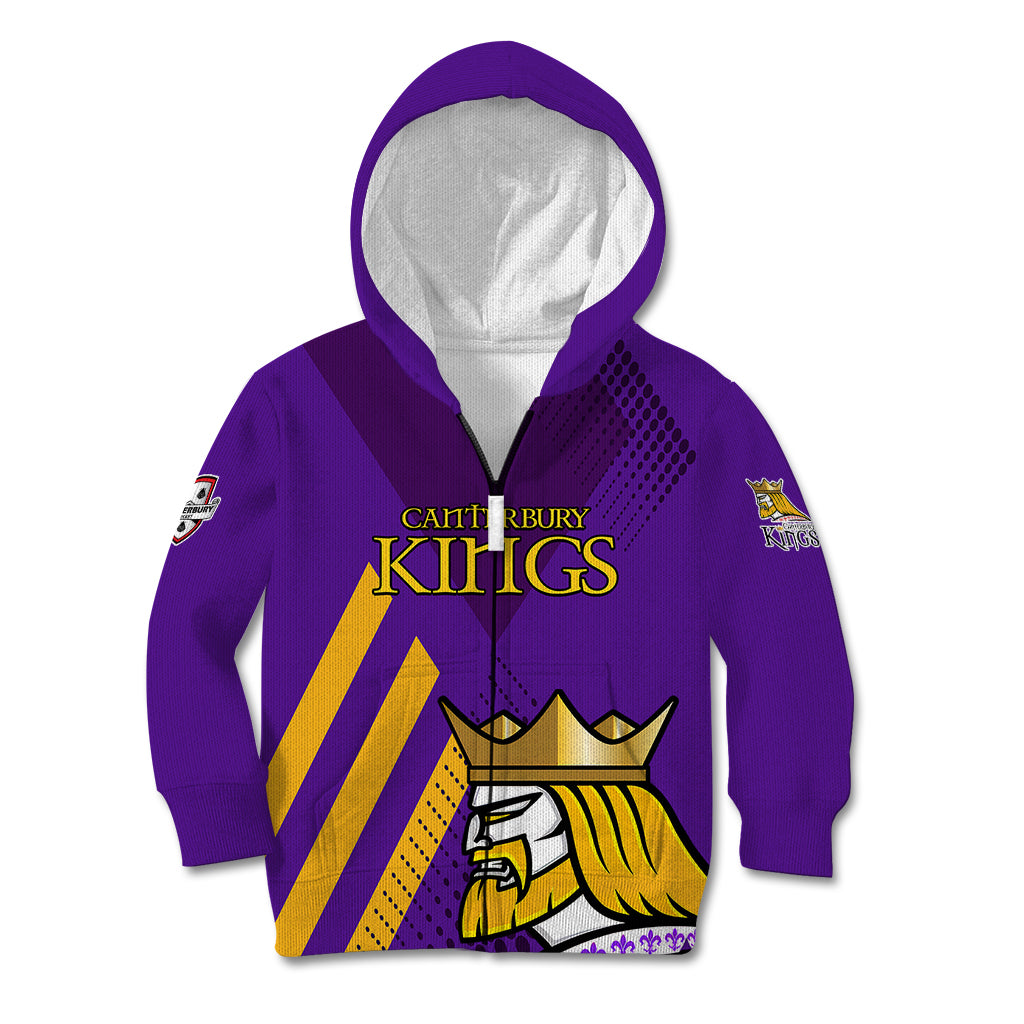 (Custom Text And Number) New Zealand Canterbury Cricket Kid Hoodie Be Proud Kings - Vibe Hoodie Shop