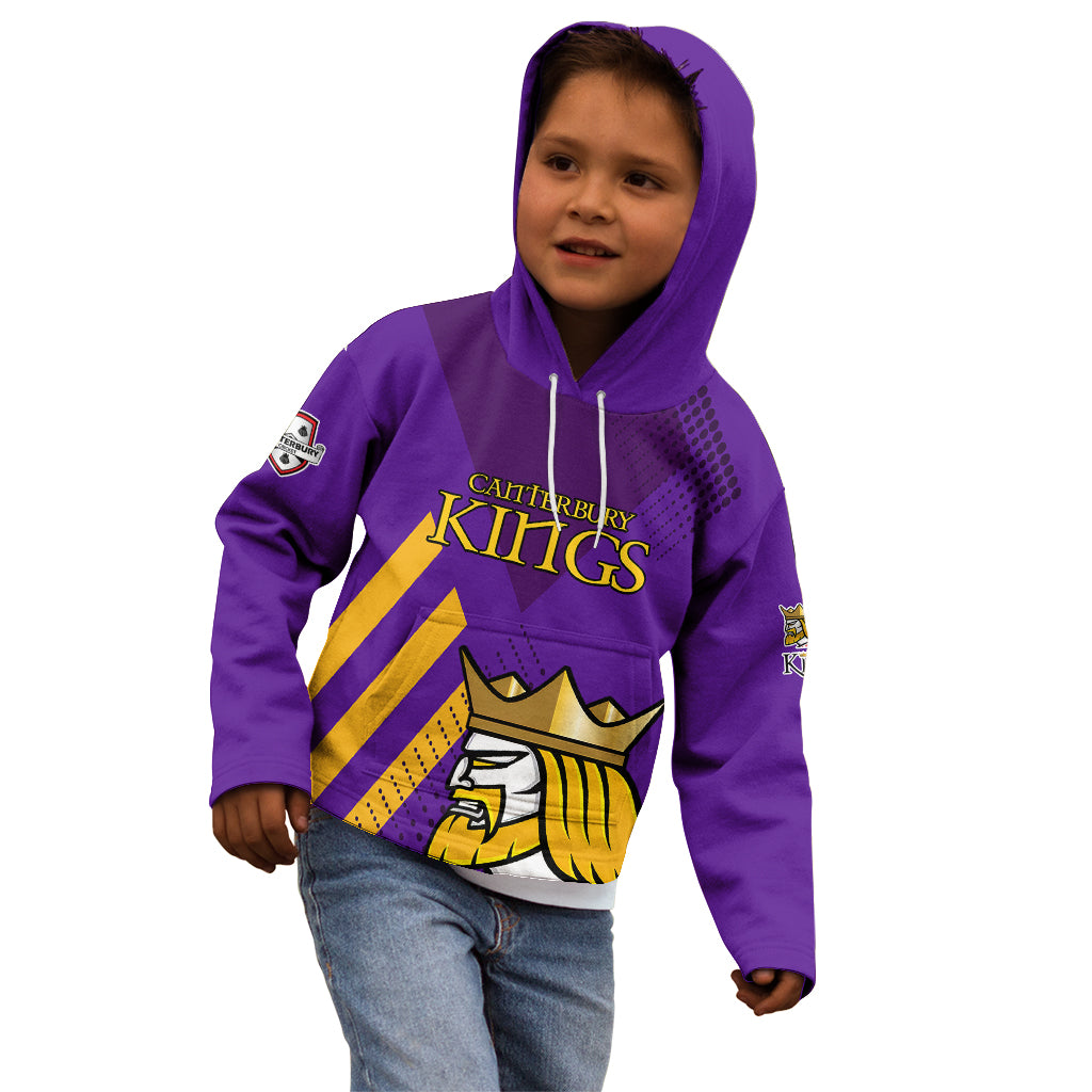 (Custom Text And Number) New Zealand Canterbury Cricket Kid Hoodie Be Proud Kings - Vibe Hoodie Shop