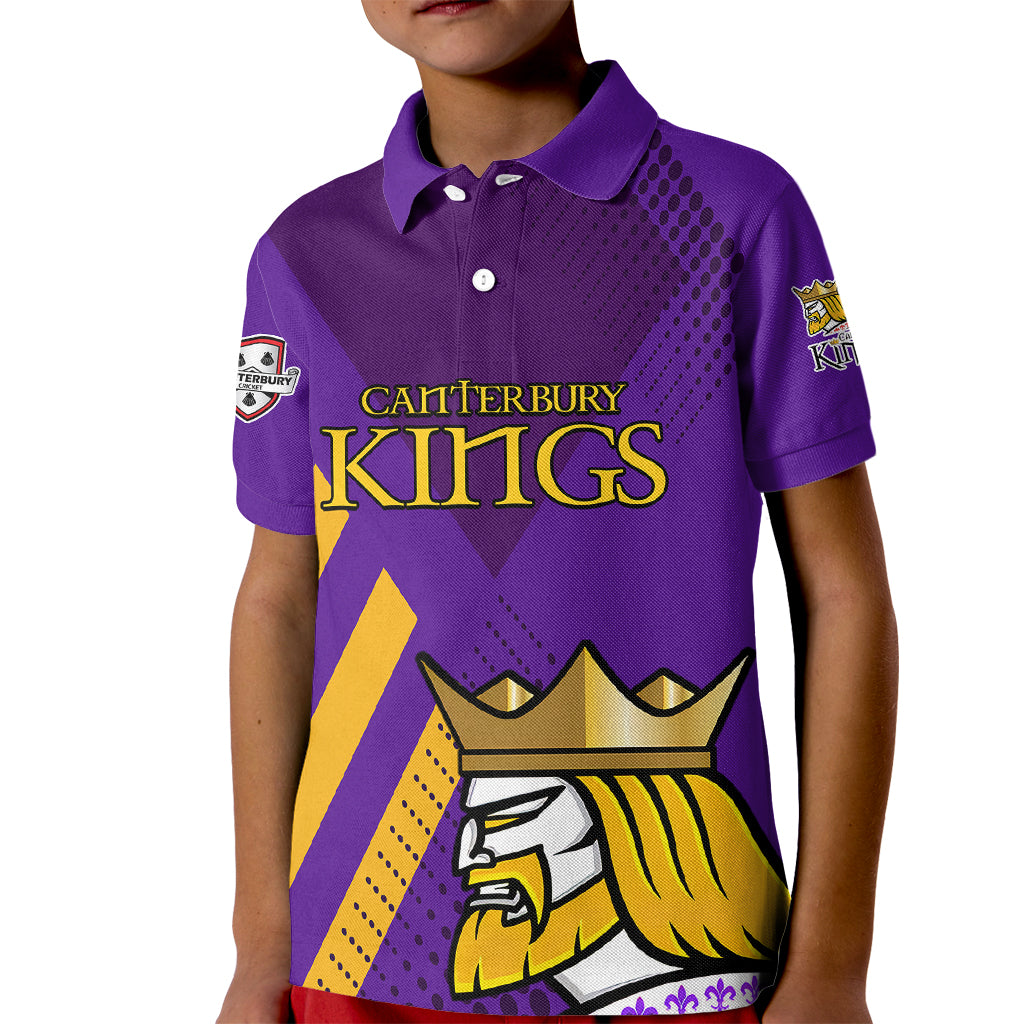 (Custom Text And Number) New Zealand Canterbury Cricket Kid Polo Shirt Be Proud Kings - Vibe Hoodie Shop