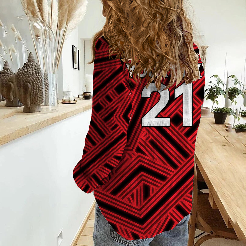 (Custom Text And Number) New Zealand Canterbury Cricket Women Casual Shirt The Kings Sporty Style - Vibe Hoodie Shop