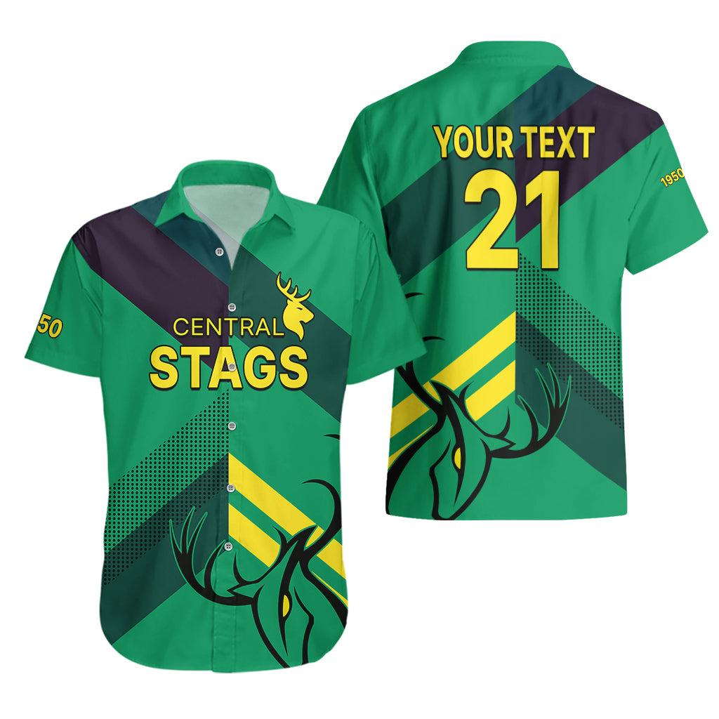 (Custom Text And Number) New Zealand Central Districts Cricket Hawaiian Shirt Central Stags Simple Style - Vibe Hoodie Shop