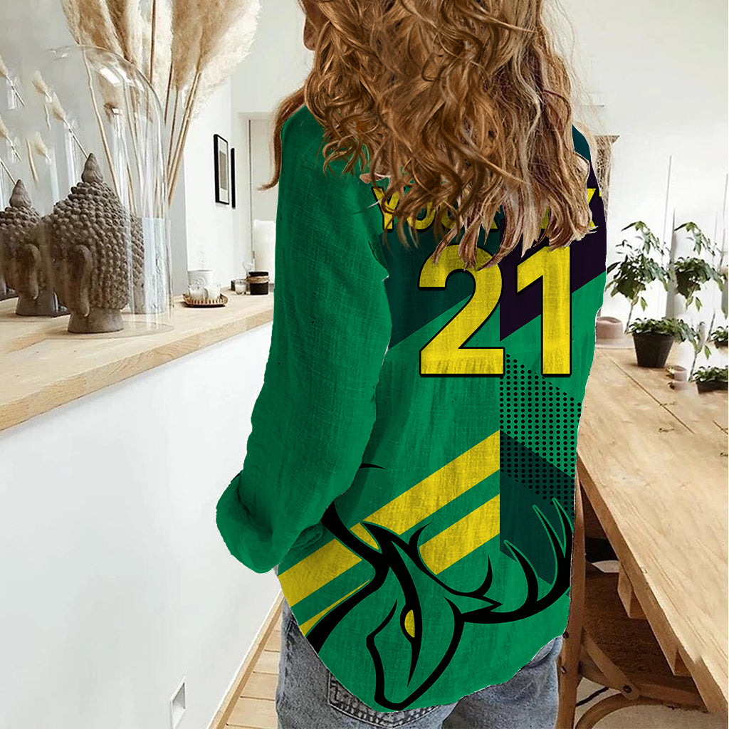 (Custom Text And Number) New Zealand Central Districts Cricket Women Casual Shirt Central Stags Simple Style - Vibe Hoodie Shop