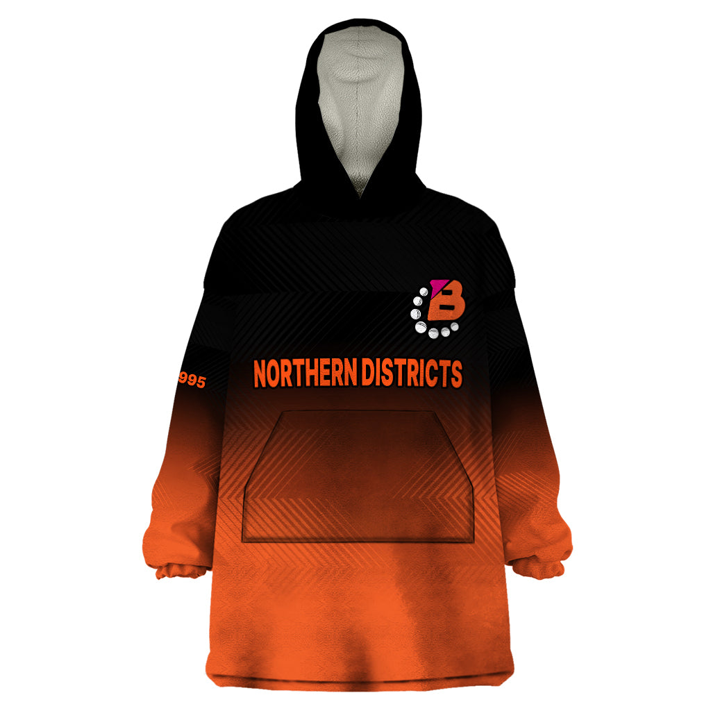 New Zealand Northern Districts Cricket Wearable Blanket Hoodie The Bave Simple Style - Vibe Hoodie Shop